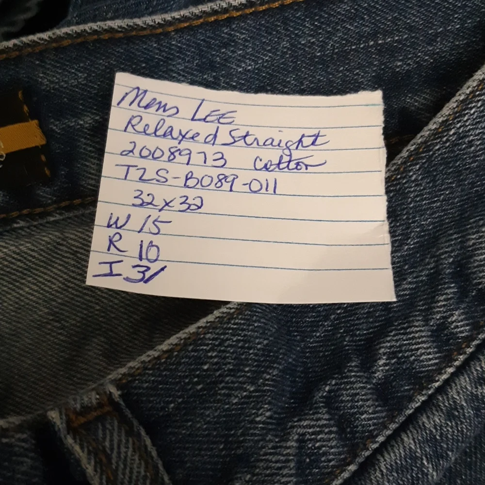 Mens LEE Jeans 32x32 Relaxed Straight Cotton 5